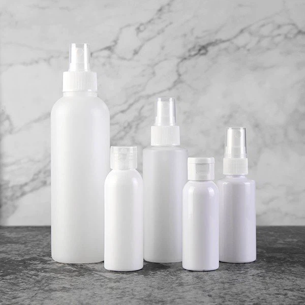 HDPE white bottle with sprayer