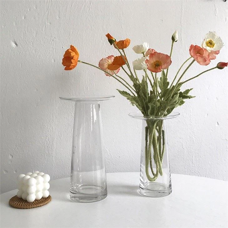 Flat Simple Glass Vase