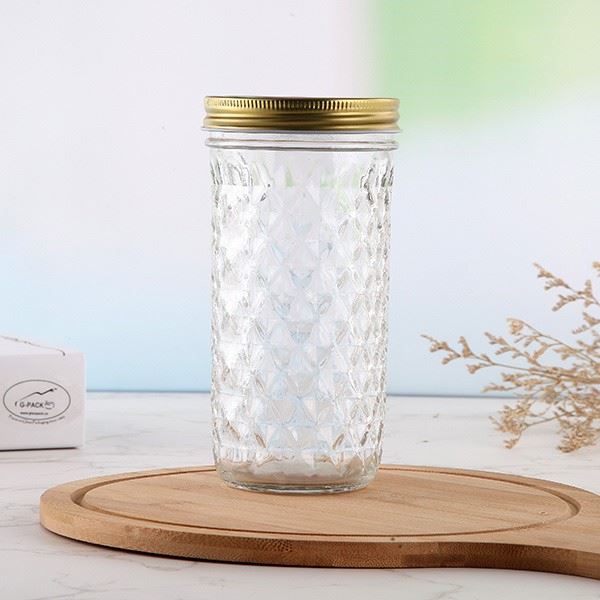 620ml Glass Jar Mason Jar Honey Jar With Metal Lid For Food Packing
