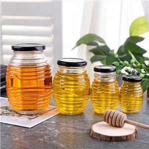 Vintage Glass Honey Jar